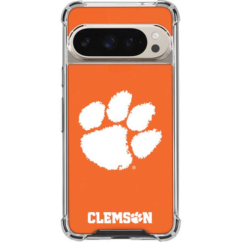 Clemson University Tiger Print Pixel 9/9 Pro Clear Case